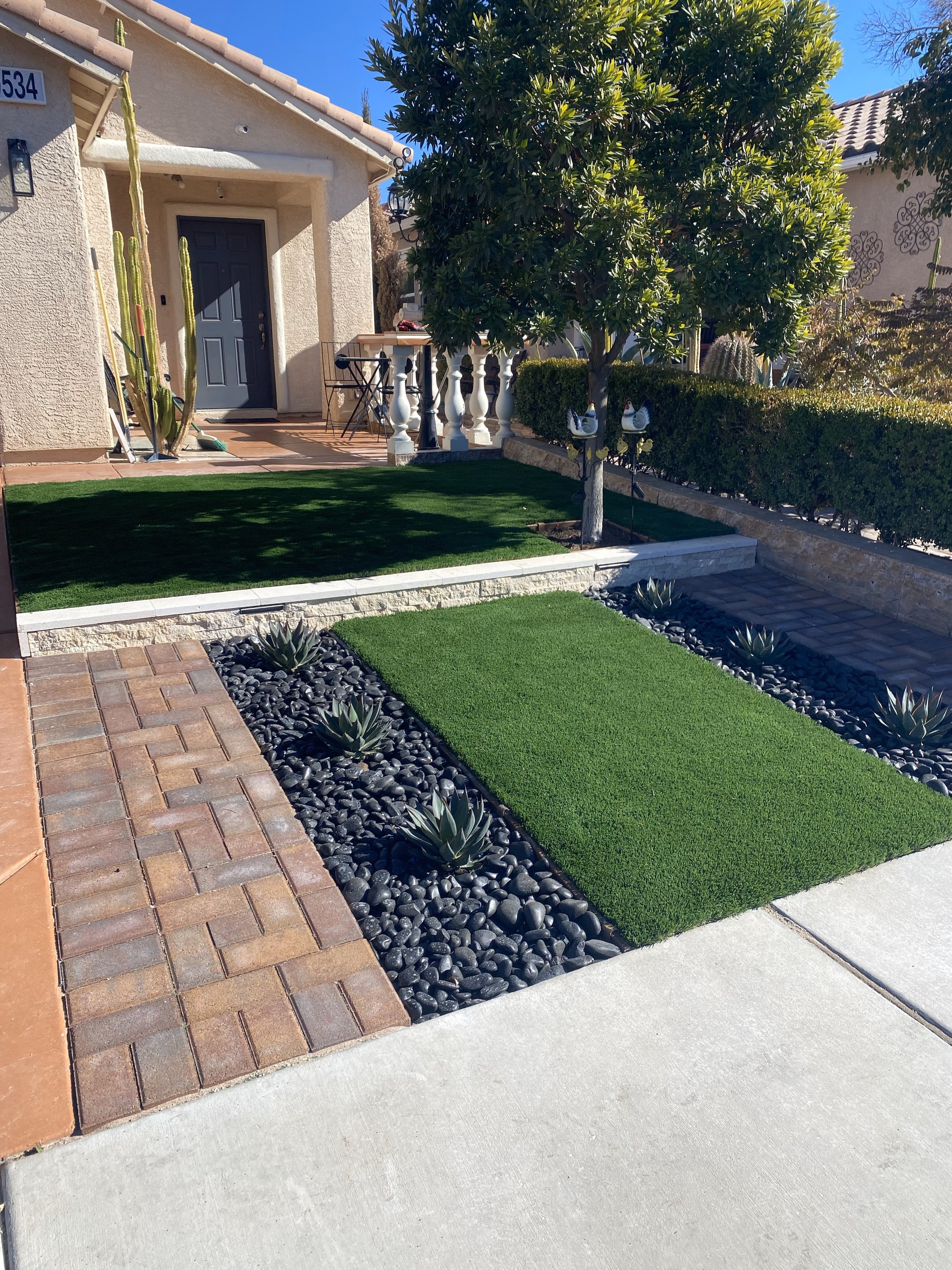Pavers, Grass, and Gates