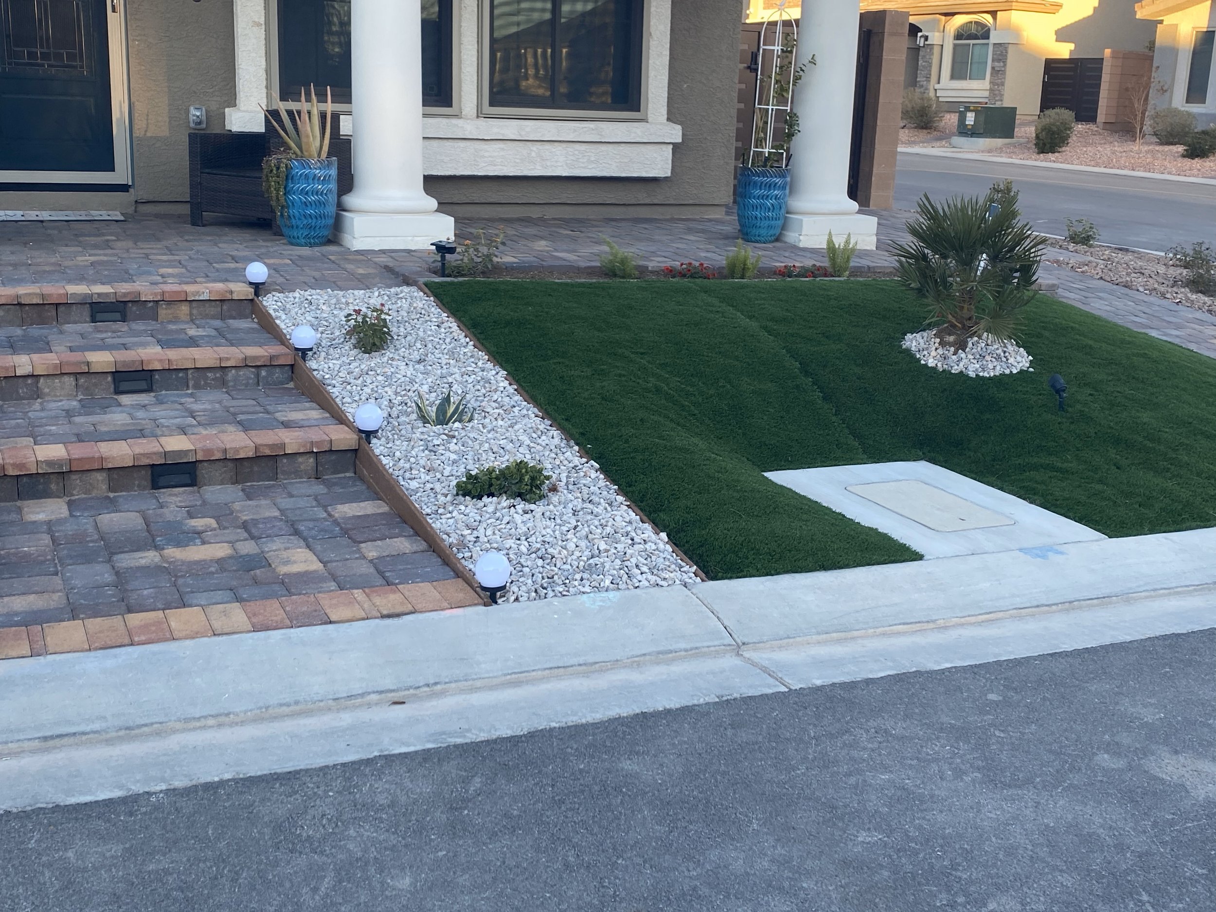Pavers, Grass, and Gates
